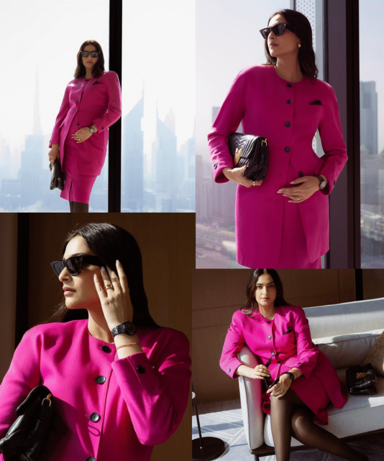 Sonam Kapoor Pregnancy Announcement “सोनम कपूर इंस्टाग्राम पर दूसरी प्रेग्नेंसी की घोषणा करते हुए पिंक आउटफिट में बेबी बंप फ्लॉन्ट करती हुई”