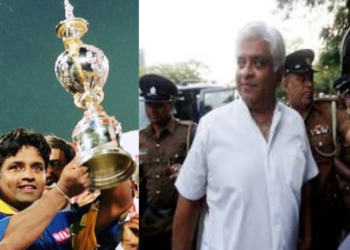 श्रीलंका के पूर्व क्रिकेट कप्तान arjuna ranatunga क्रिकेट खेलते और राजनीति में सक्रिय
