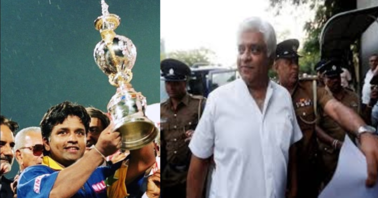 श्रीलंका के पूर्व क्रिकेट कप्तान arjuna ranatunga क्रिकेट खेलते और राजनीति में सक्रिय