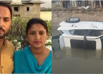 मोगा में पोलिंग ड्यूटी पर जा रहे शिक्षक दंपति की कार दुर्घटना में मौत Tragic car accident in Moga