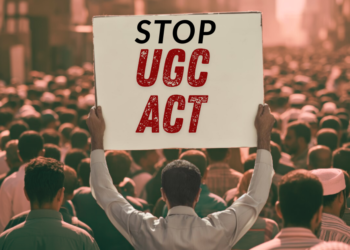 UGC Act 2026 के खिलाफ दिल्ली UGC मुख्यालय के बाहर छात्रों का प्रदर्शन