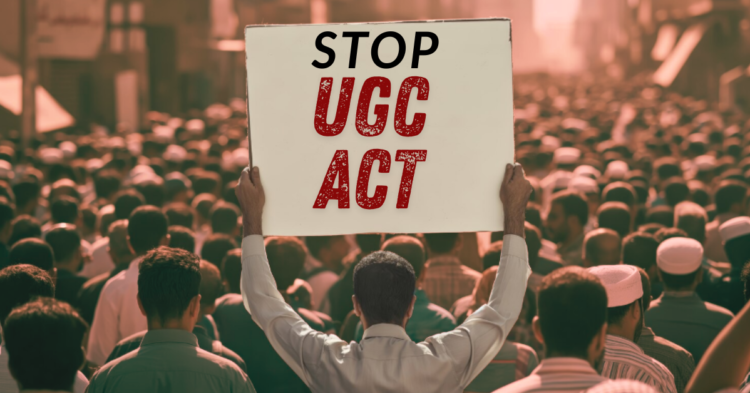 UGC Act 2026 के खिलाफ दिल्ली UGC मुख्यालय के बाहर छात्रों का प्रदर्शन