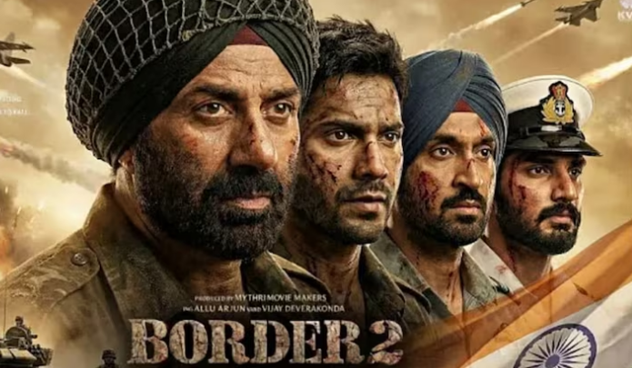 Border 2 फिल्म बॉक्स ऑफिस कलेक्शन पोस्टर, सनी देओल, वरुण धवन और दिलजीत दोसांझ के साथ 2026 रिलीज