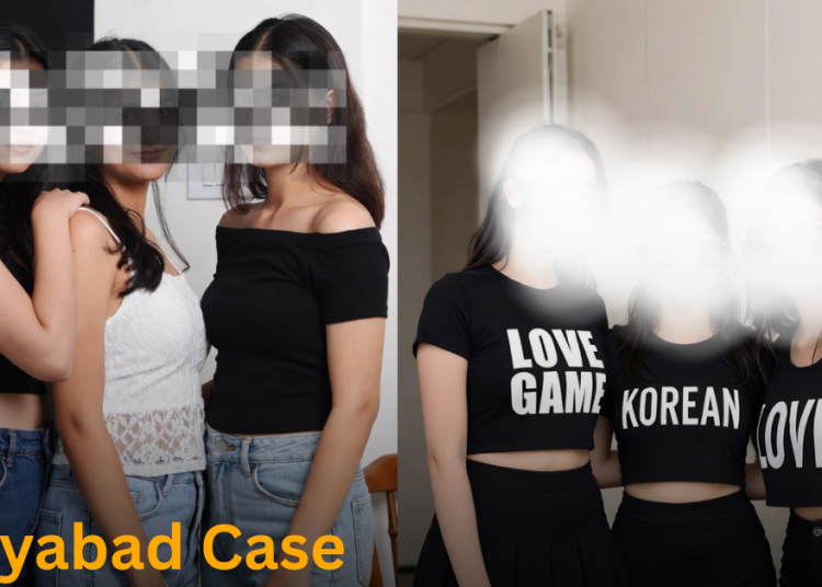 तीन युवा लड़कियाँ एक साथ खड़ी हैं – कोरियन कल्चर और K-पॉप प्रभाव से प्रेरित टीनएजर्स का प्रतीकात्मक चित्र