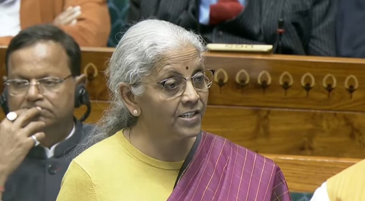 लोकसभा में Income Tax Union Budget 2026 पर बोलती हुईं निर्मला सीतारमण