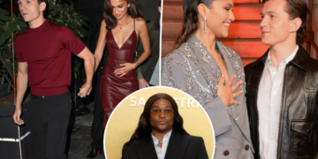 लॉ रोच और Zendaya and Tom Holland की कंपोजिट इमेज, 2026 में "The wedding has already happened" क्लेम वाली न्यूज फोटो