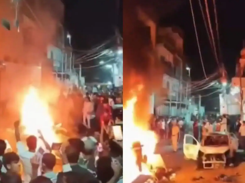 Uttam Nagar में तरुण कुमार हत्याकांड पर न्याय की मांग में प्रदर्शन, लोग नारे लगा रहे हैं, होली क्लैश के बाद तनाव