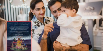 Sonam Kapoor, आनंद आहूजा और बेटे वायु की फैमिली फोटो, अब परिवार चार सदस्यों का