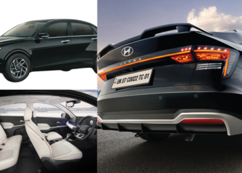 Hyundai Verna facelift 2026 साइड व्यू, 16 इंच डायमंड-कट अलॉय व्हील्स और स्पोर्टी स्टांस