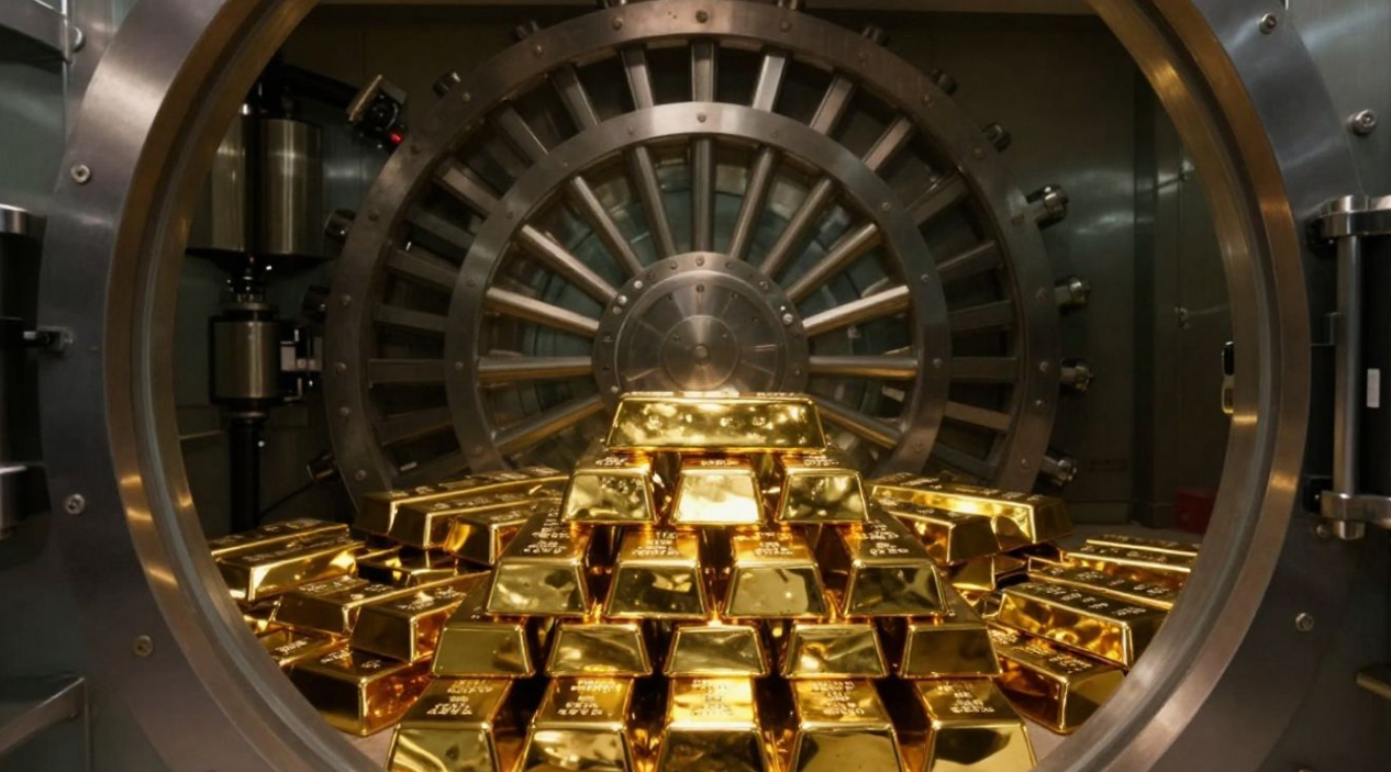 France Gold Reserves वॉल्ट - Banque de France के अत्यधिक सुरक्षित गोल्ड वॉल्ट का विशाल दरवाजा