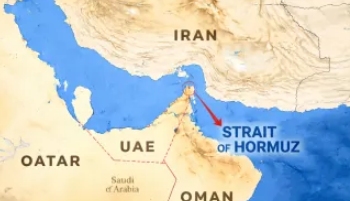 Iran closes strait का सैटेलाइट मैप - जहां इरान क्लोजेस स्ट्रेट करके दुनिया के 20 प्रतिशत तेल सप्लाई को प्रभावित कर रहा है 2026