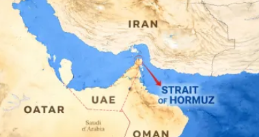 Iran closes strait का सैटेलाइट मैप - जहां इरान क्लोजेस स्ट्रेट करके दुनिया के 20 प्रतिशत तेल सप्लाई को प्रभावित कर रहा है 2026