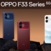 OPPO F33 Pro 5G Misty Forest कलर बैक पैनल क्लोज़-अप, फॉरेस्ट थीम ग्रेडिएंट और Starry Sea Lens के साथ