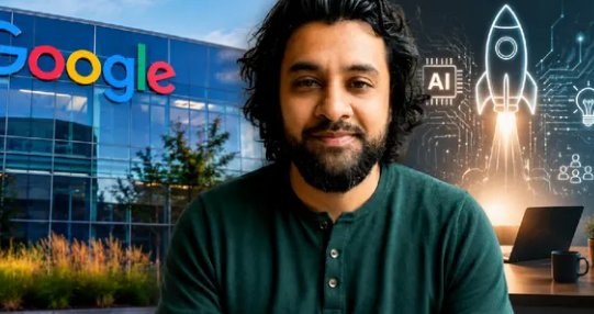 यूसुफ इमरान की प्रोफेशनल फोटो या Google ऑफिस बैकग्राउंड में | yousuf imran google ai departure