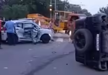 Gurugram में स्पीडिंग थार कार दुर्घटना घायल परिवार और पुलिस कार्रवाई 2026