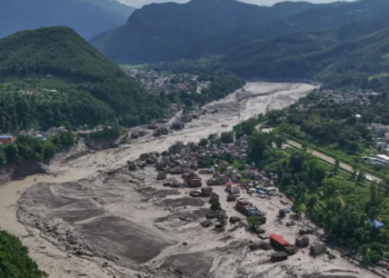 Nepal Flash Flood 2026 भोटेकोशी नदी की विनाशकारी बाढ़ रसुवा जिले में